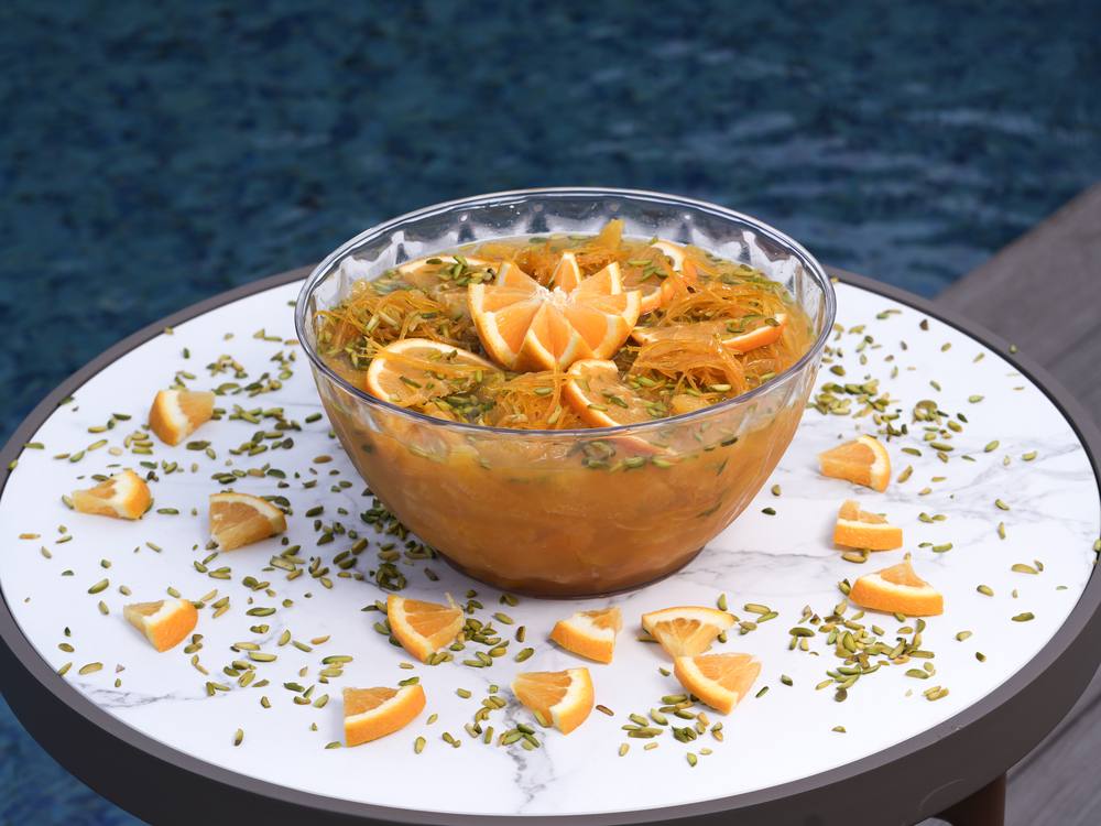 Fresh orange fruit bowl